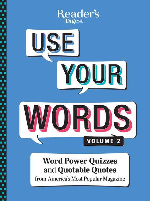 Cover image for Reader's Digest Use Your Words vol 2